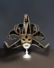 Black and Gold Luxury Jester, Venetian; Luxurious Fabric Mask