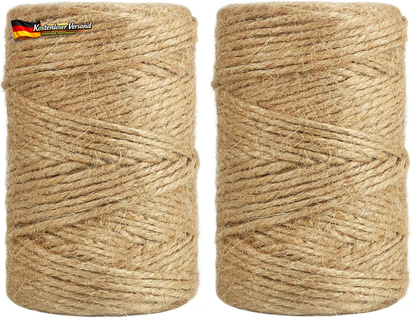 Vivifying Jute Schnur, 3MM Braun Juteschnur FüR Garten Bilder Pflanzen Basteln-image