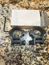 4 SCREW 30MM SEE THROUGH TACTICAL PICATINNY/WEAVER SCOPE RINGS NEW BOX