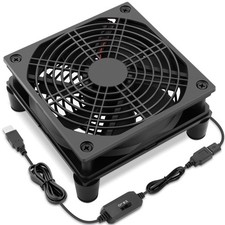 USB 120mm Computer Cooling Fan 5v 3 Speed Controller Quiet Cooling for Router...