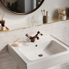 Brushed Bronze Basin Mixer Tap - Helston HELBRZBMT