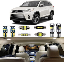 Interior LED Light Kit for Toyota Highlander 2014  2019 13pc 6000K White
