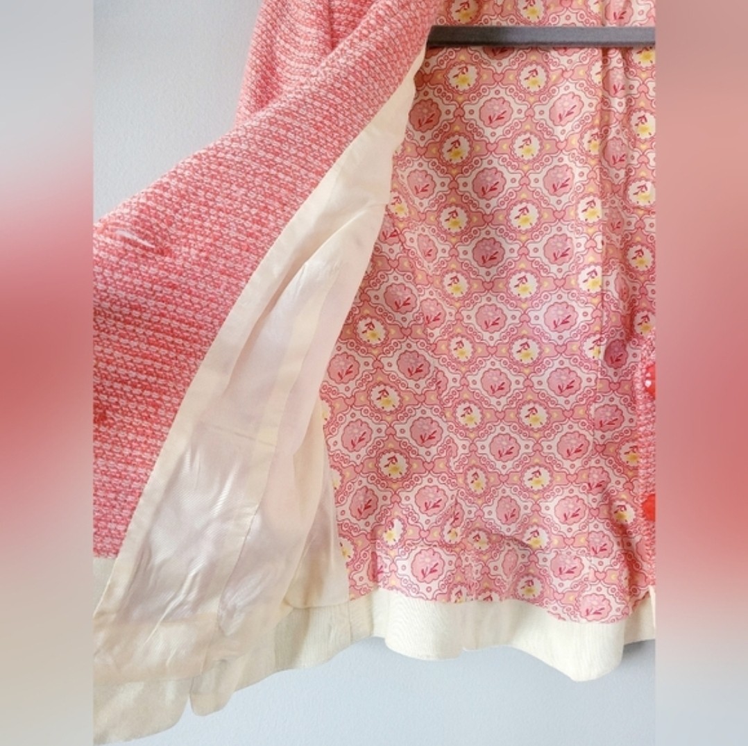 Phoebe Button Collared Lined Pink White Check Pla… - image 5