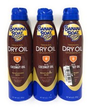 3 Banana Boat Ultra Mist Dry Oil, Reef Friendly, Clear Sunscreen Spray, SPF 8