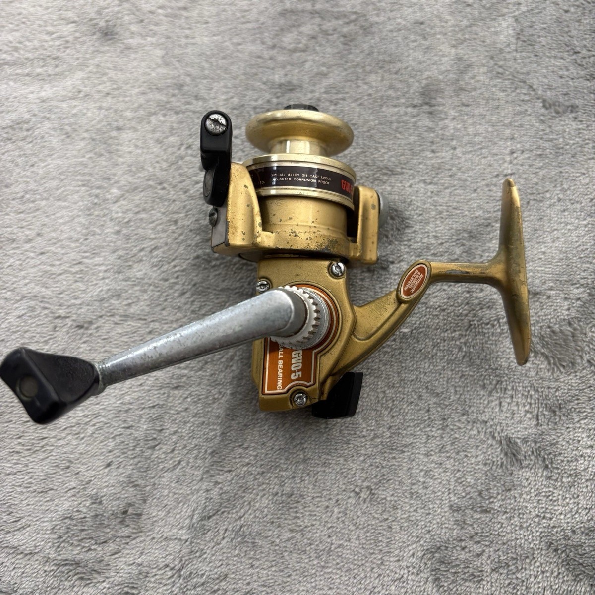 OLYMPIC Big Eye 5/0 ゴールドリール Vtg Olympic Spinning Reel GVO-5 Series Special Alloy Forged Spool