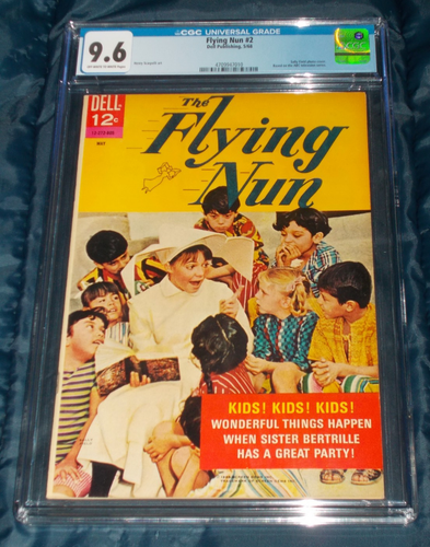 Flying Nun #2 CGC 9.6 NM+ (Dell - 05/68) Sally Field Photo Cover! 4th in Census! - Picture 1 of 11