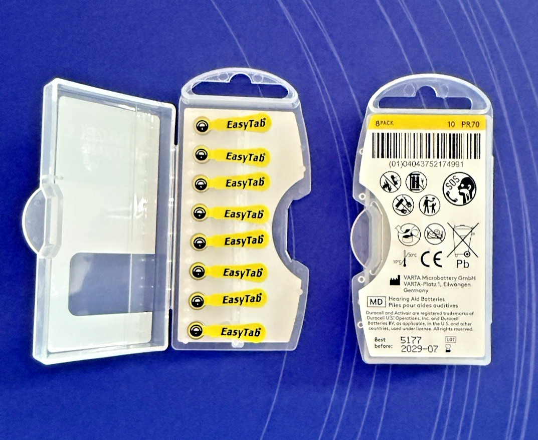 16 count duracell size 10 hearing aid batteries MF EasyTab A