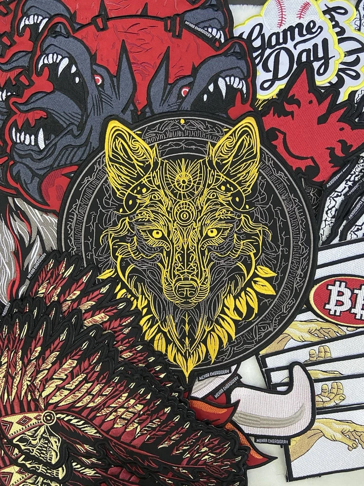 125 pcs 12" Big Patch lot Random Mix Iron on Patches Fashion Embroidered Patch - Image 3 of 4