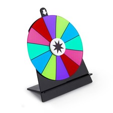 15cm Rotating Prize Wheel, Colour Table Roulette Wheel, Spinner with Stand, Lucky Sp...