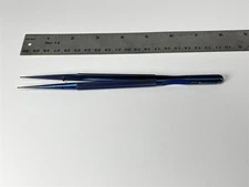 Jarit Micro Stardust Ring Forcep, Titanium, Round Handle, 1mm, Straight, 7-1/8"