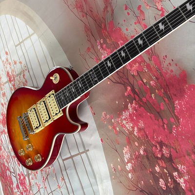 #ad Ace Frehley Electric Guitar Flame Maple Top Mahogany Body Cherry Sunburst $216.00