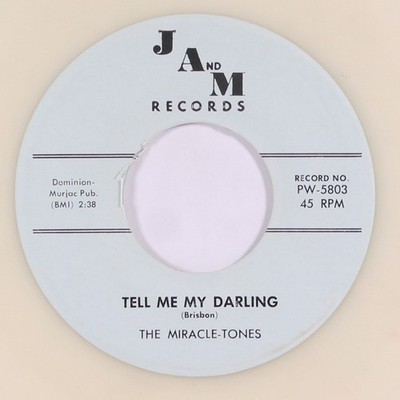 MIRACLE-TONES: tell me my darling / mambo train J AND M 7'' Single 45 RPM