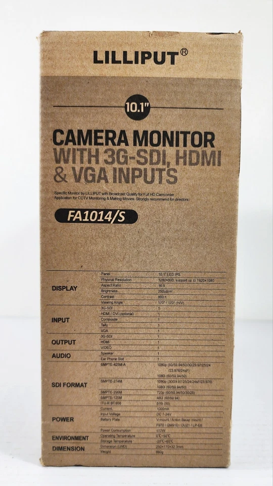 Lilliput 10.1 HDMI Monitor With Capacitive Touch, NIB, Tested, FA1014-NP/C/T - Image 4 of 4