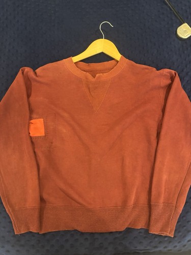 seltenes 40er Jahre Baumwoll Doppel V Sweatshirt