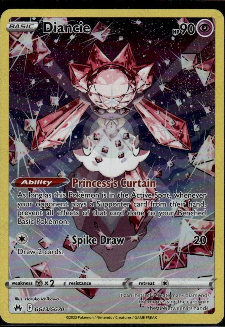 Diancie Ultra Rare Crown Zenith: Galarian Gallery GG13/GG70 NM