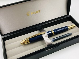 MOLTO RARO!! PILOTA Penna stilografica NAMIKI oro 18 carati 750 scomparso marmo blu scatola M