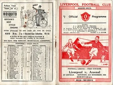 Liverpool v Arsenal 18/11/1950