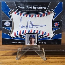 Upper Deck 2004 Sweet Spot Corey Patterson Auto Signatures Red/Blue Stitch /45