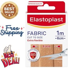 Elastoplast Fabric Cut to Size Plasters 1m x 6cm Extra Flexible Fabric Plasters