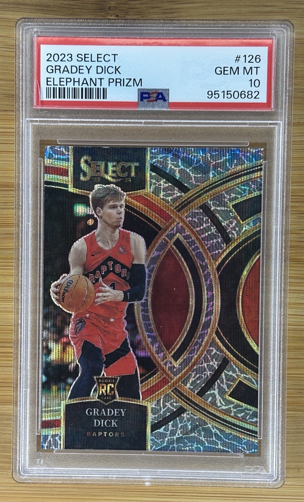 CASE HIT 2023 Select Gradey Dick Elephant Prizm PREMIER LEVEL Rookie PSA 10 #126