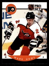  217 Mark Howe 2 Flyers 1990 Pro Set Hockey Sports Trading Card 