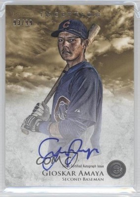 2013 Bowman Inception Prospect Gold 93/99 Gioskar Amaya #PA-GA Auto 1be