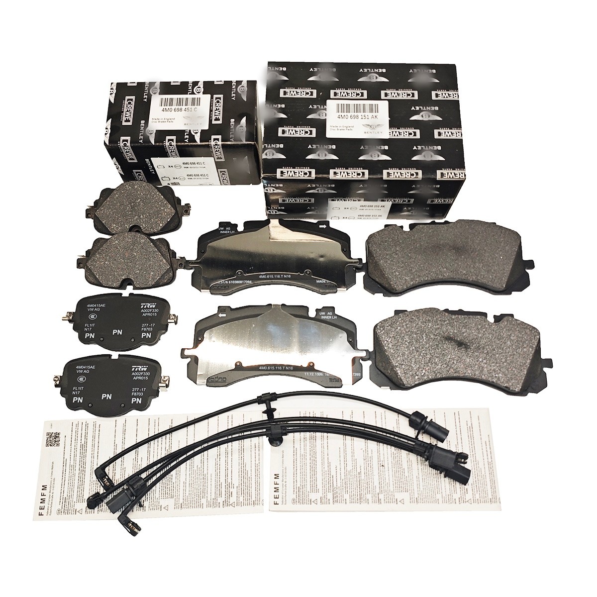 Bentley Bentayga 2017-2025 FRONT Brake pad P/N 4M0698151BN
