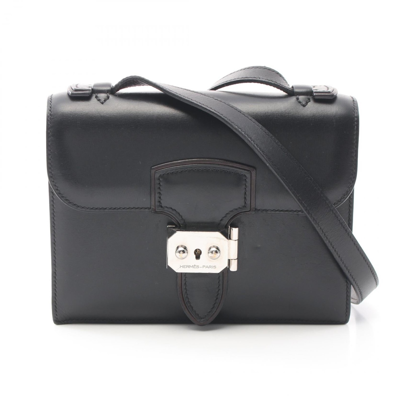 Hermes Box Calf Constance Shoulder Bag 5X Stamp □P (2012) Women Black One Size