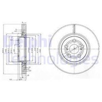 Delphi 2X Bremsscheibe Vorne Ø295 Mm BelüFtet FüR Toyota Avensis Station Wagon