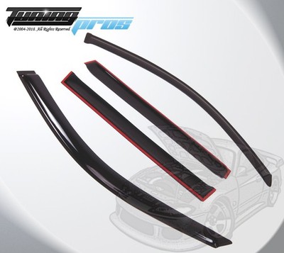 Dark Smoke Rain Visor Deflector 4pcs Out-Channel For Lexus GX470 2003-2009