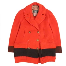 Vintage Hudson's Bay Point Blanket Wool Coat Jacket Women's Size XL Red