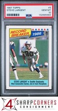 1987 TOPPS #5 STEVE LARGENT SEAHAWKS HOF RECORD BREAKER PSA 10