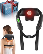 Cordless Shiatsu Neck and Shoulder Massager with Heat,Portable Massagers