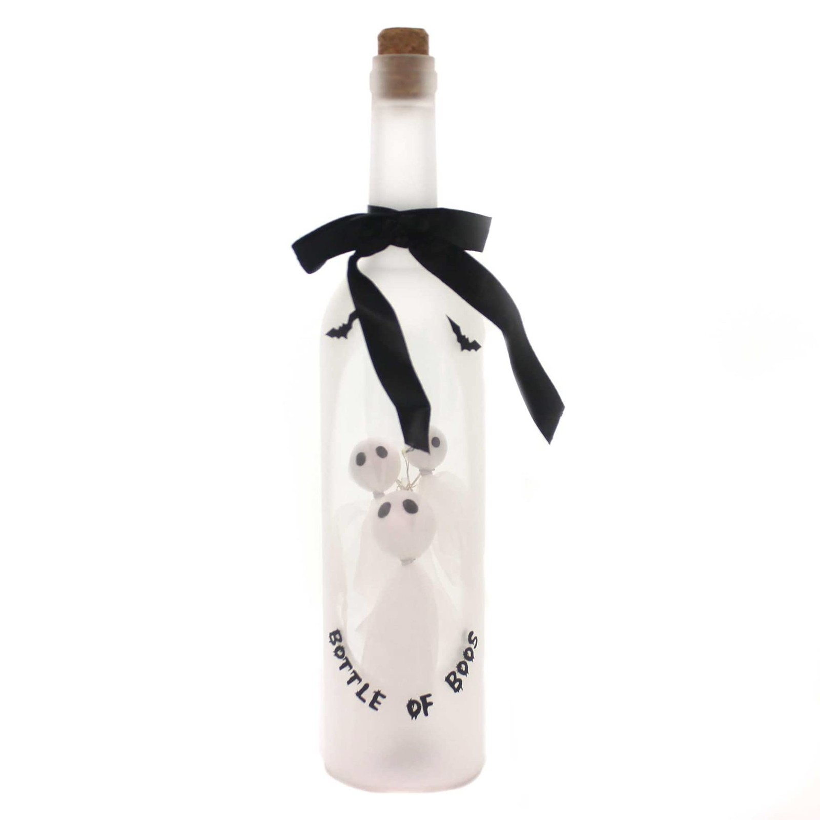 Bottle of Boos Ghosts Light Up LED 13 Inch Wine Halloween Wh