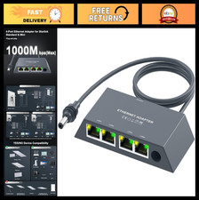 Ethernet Adapter for Starlink Gen3/Mini, 4 RJ45 Ports, Connect 4 Devices Simulta