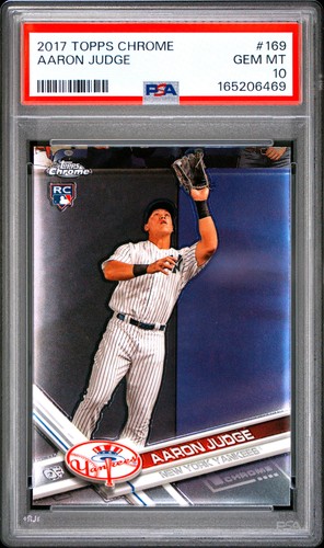 2017 TOPPS CHROME #169 AARON JUDGE ROOKIE RC PSA 10