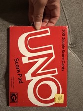 UNO Card Game 100 SCORE CARDS in ORIGINAL BOX - PAD FULL /NEARLY FULL - 1978