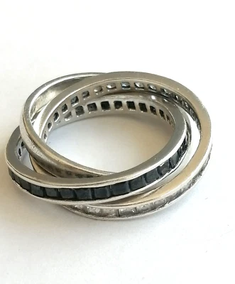 S. Oliver Dreierring Ring m. Spinell Zirkon Silber 925 Größe 17,5 mm / 55 (3273) - Bild 1 von 4