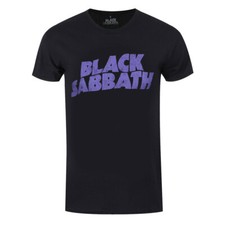 Image of Black Sabbath T-Shirt Wavy Logo Ozzy Osbourne Official New