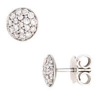 Ohrstecker 7,1Mm Rund Mit 36 Brillanten 585 Gold WeißGold Ohrschmuck, Damen