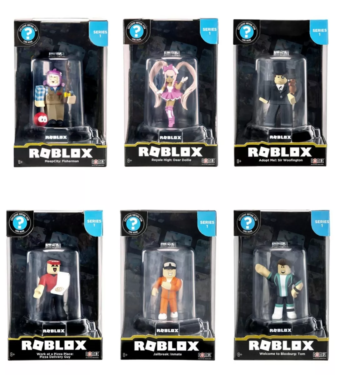  Roblox Action Collection - 15th Anniversary Domez Collectible Royale  High: Dear Dollie, MeepCity: Fisherman, Adopt Me!: Sir Woofington 3-Pack  [Includes 3 Exclusive Virtual Items] : Toys & Games