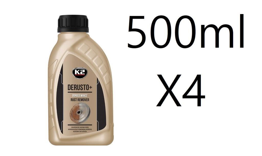 4x K2 Derusto Rust Killer Remover Clean Metal Flaking Rusted Treatment 500ml