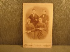 Victorian Antique Cabinet Card Photo of a Family, Brothers and Sisters, Siblings