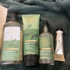 Bath & Body Works Aromatherapy Eucalyptus & Spearmint Stress Relief 4 Piece Gift