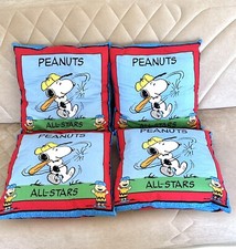 Four-Peanuts Snoopy Charlie Brown Throw Pillowcase All-Stars Soccer Cushion