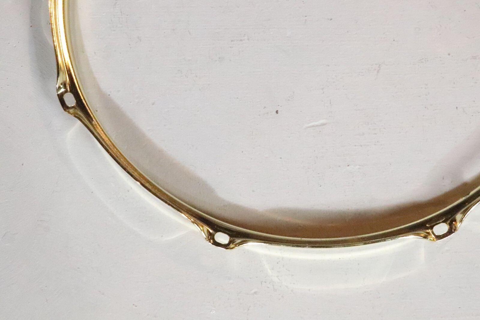 World Max 14" Brass Plated Steel Snare Side hoop 8 lug #1