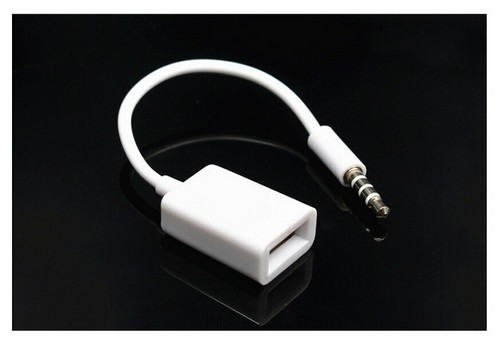 Conector de audio auxiliar macho de 3,5 mm a USB2.0 tipo A hembra cable OTG adaptador coche mp3 - Imagen 7 de 7