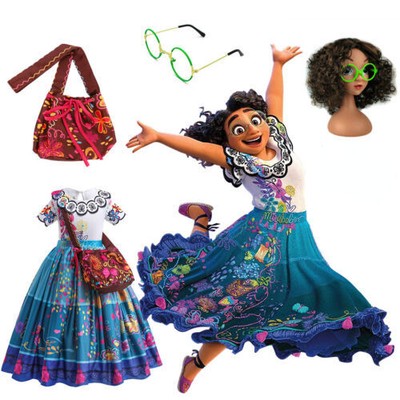 Encanto Fancy Kleider Kinder Mirabel Cosplay Kleid Party Princess Prom Kleid DE