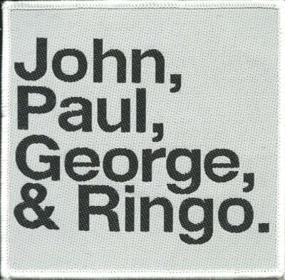 BEATLES John Paul George Ringo schwarz auf weiß 2019 GEWEBT AUFNÄHEN AUFNÄHER offiziell 