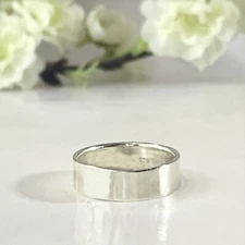 Personalized Sterling Silver Band, 6mm, unisex, name, power word, special date